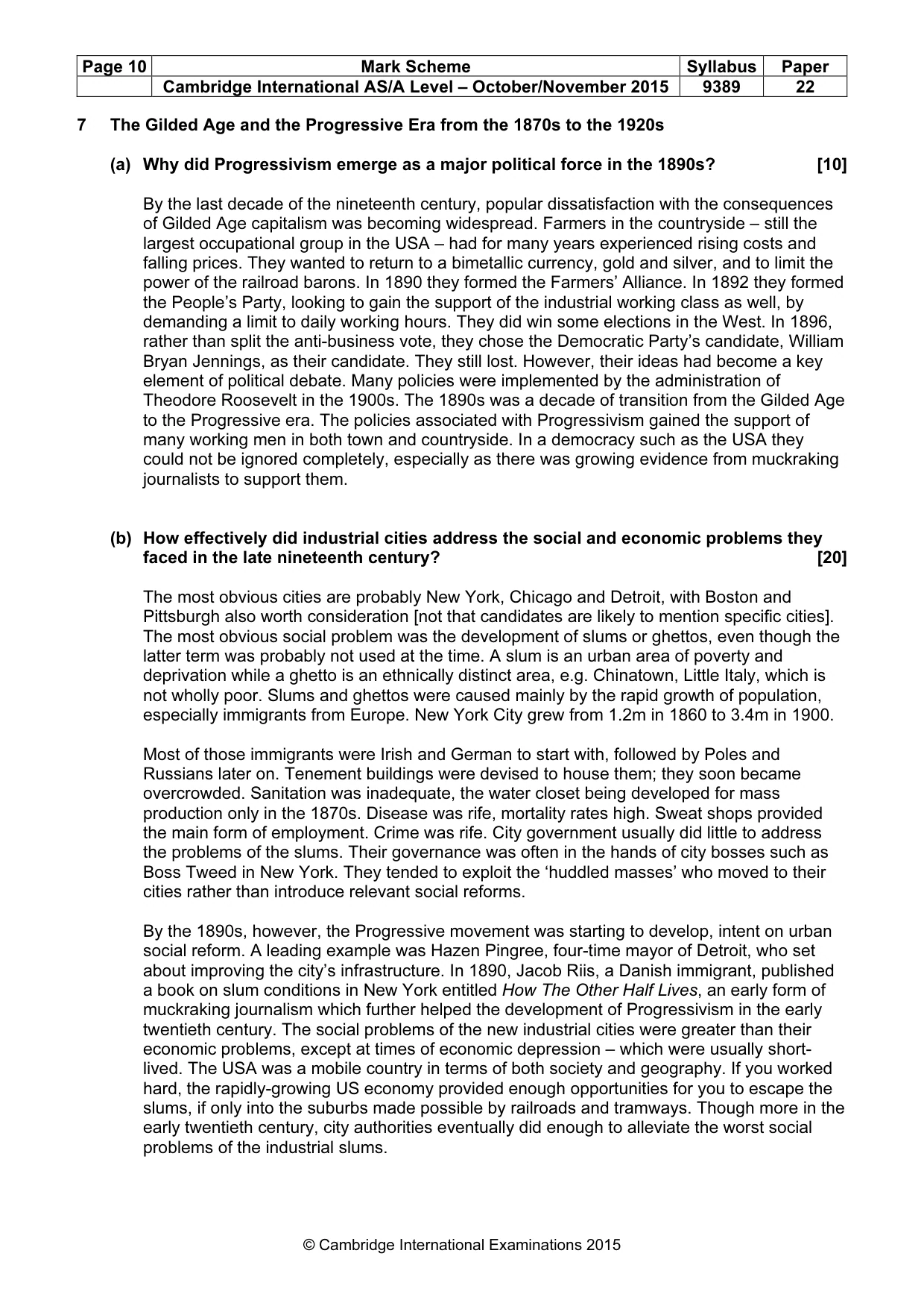 Mark scheme, page 10 of 15