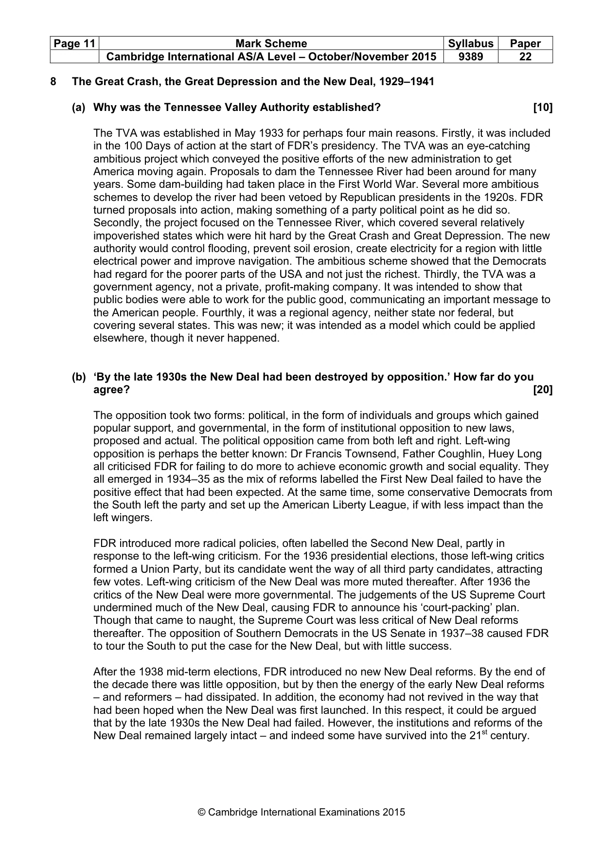 Mark scheme, page 11 of 15