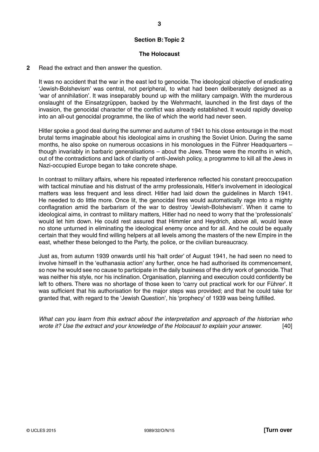 Cambridge A Level History 9389 2015 Oct/Nov Paper 3 · Variant 2 question paper, page 3 of 8