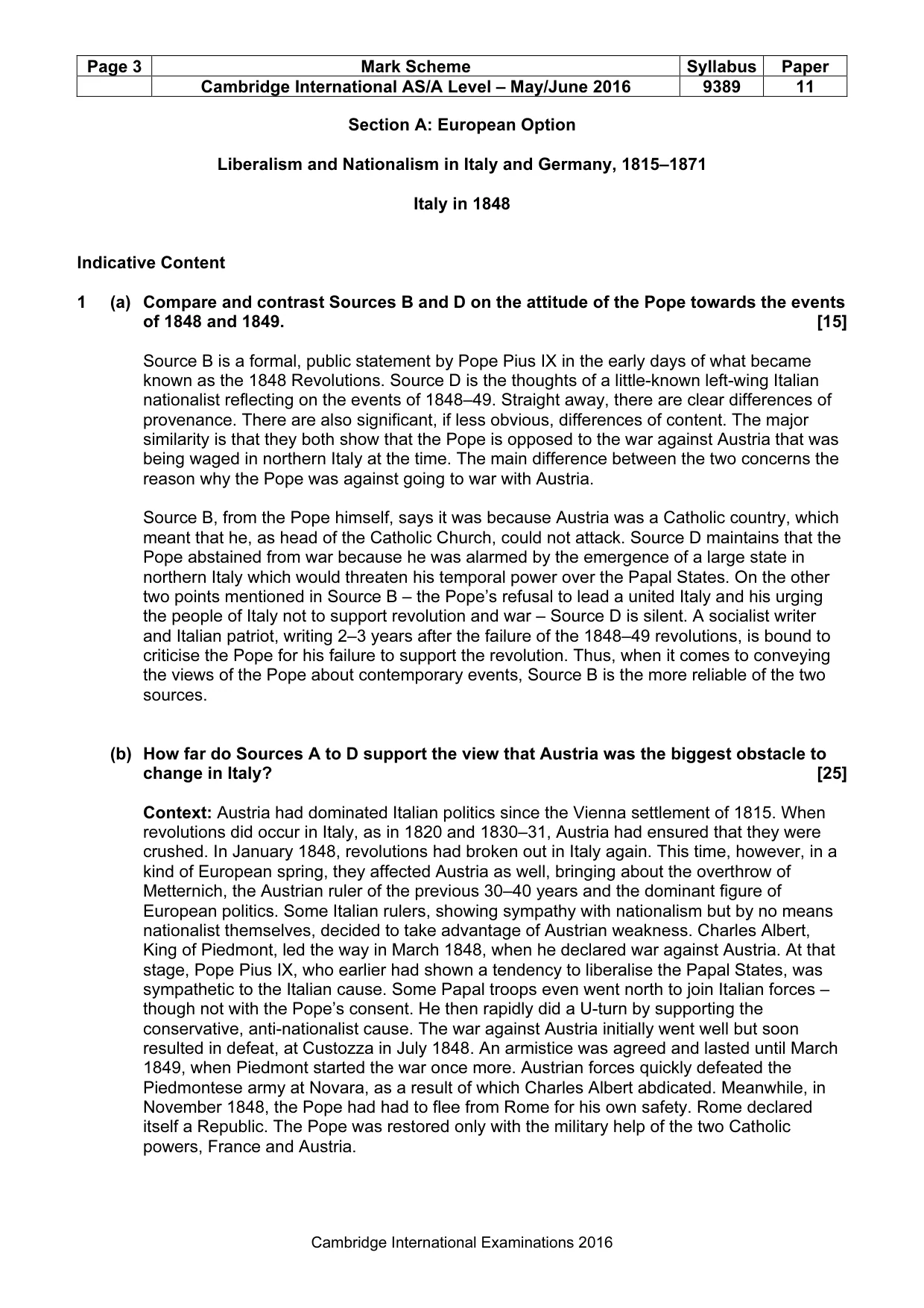 Mark scheme, page 3 of 9
