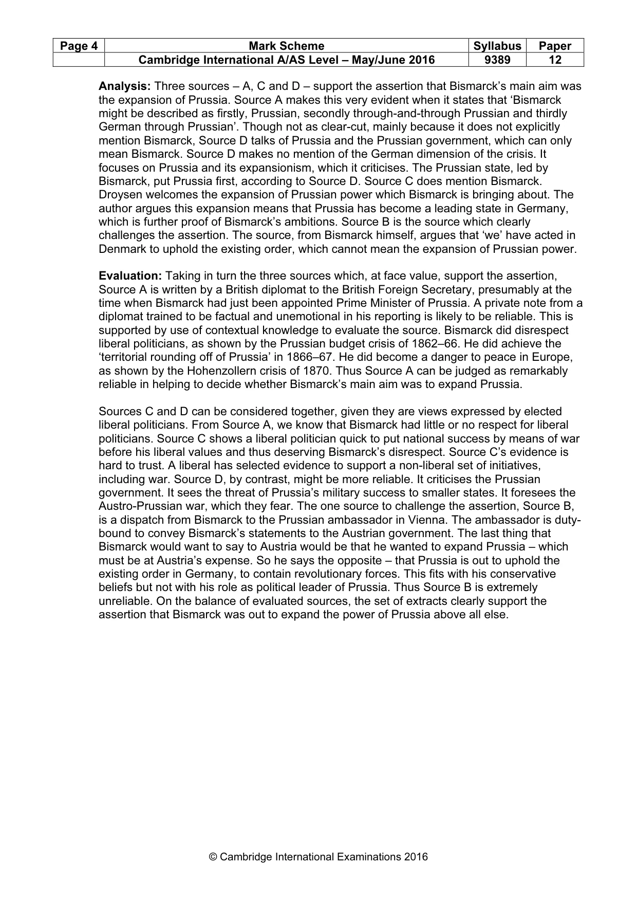 Mark scheme, page 4 of 10
