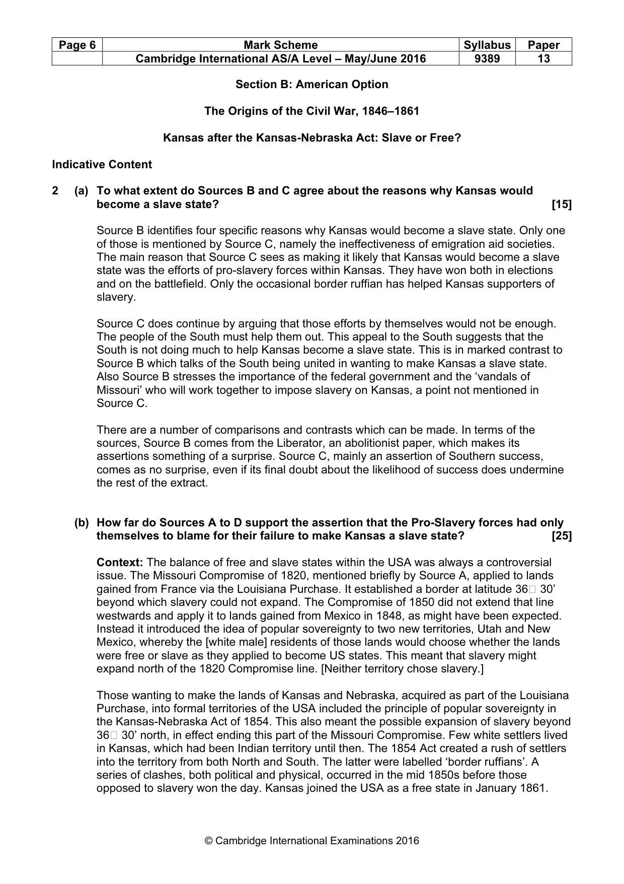 Mark scheme, page 6 of 11