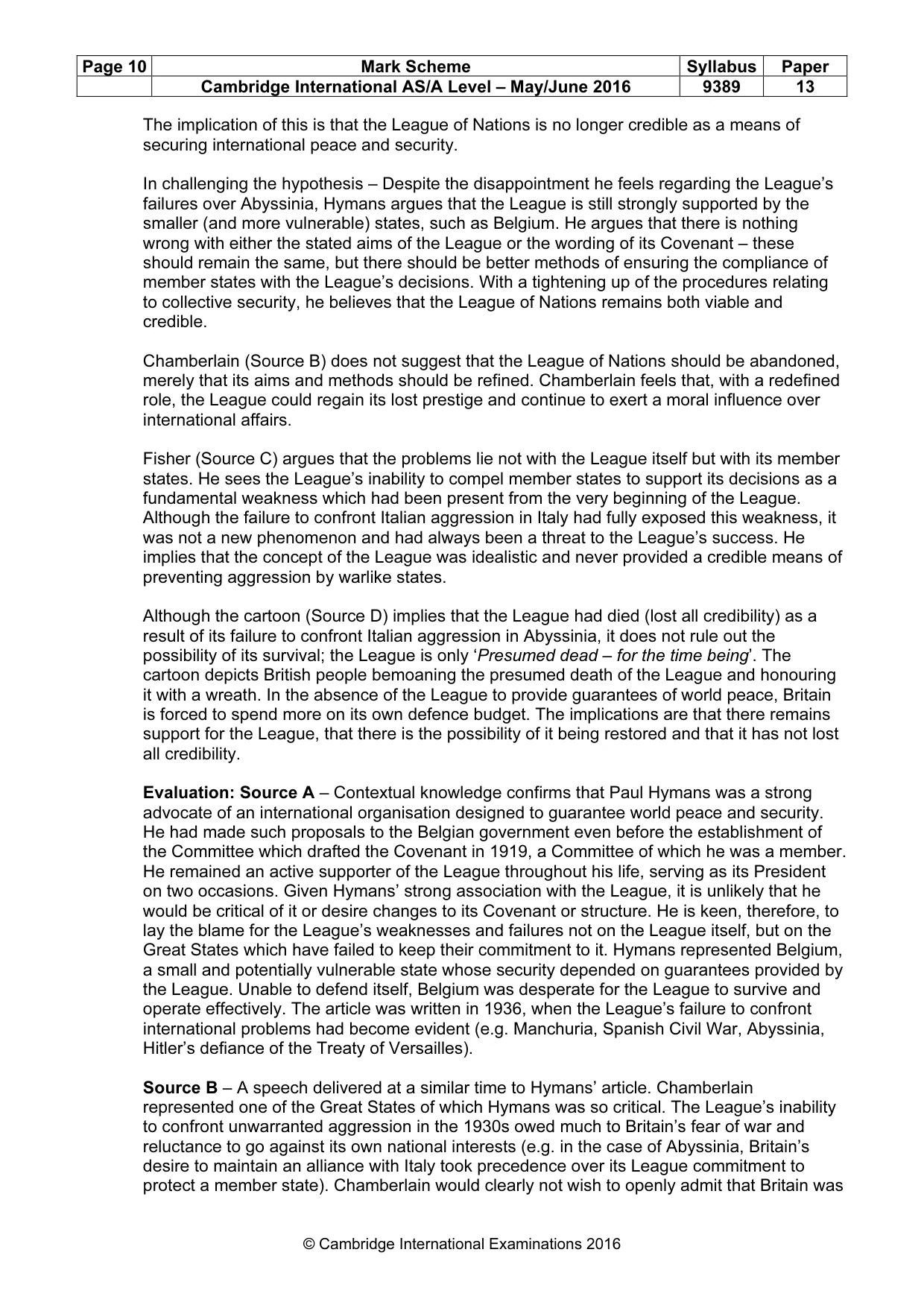 Mark scheme, page 10 of 11