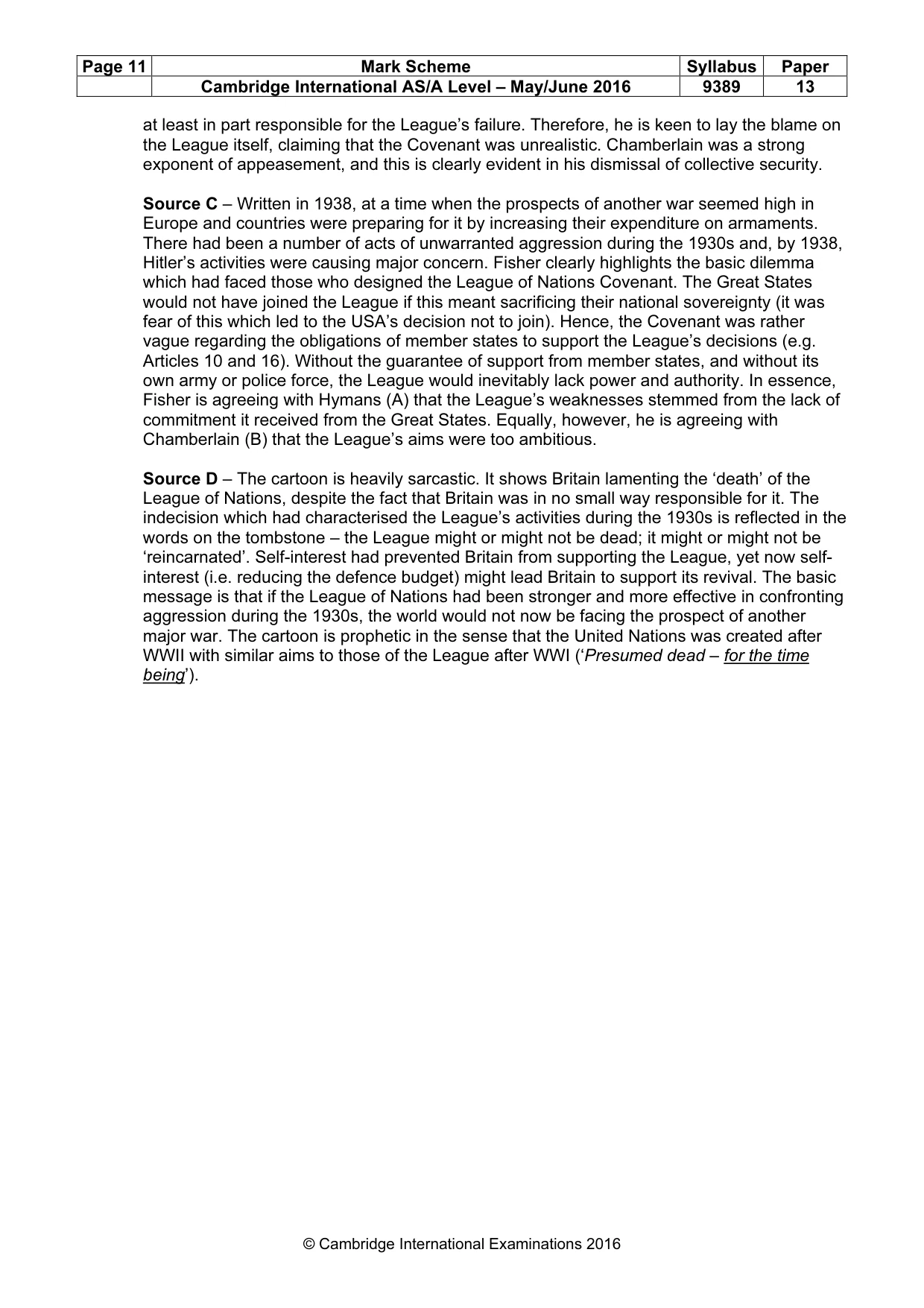 Mark scheme, page 11 of 11