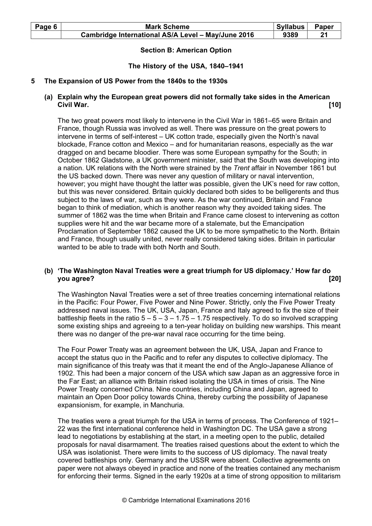 Mark scheme, page 6 of 13