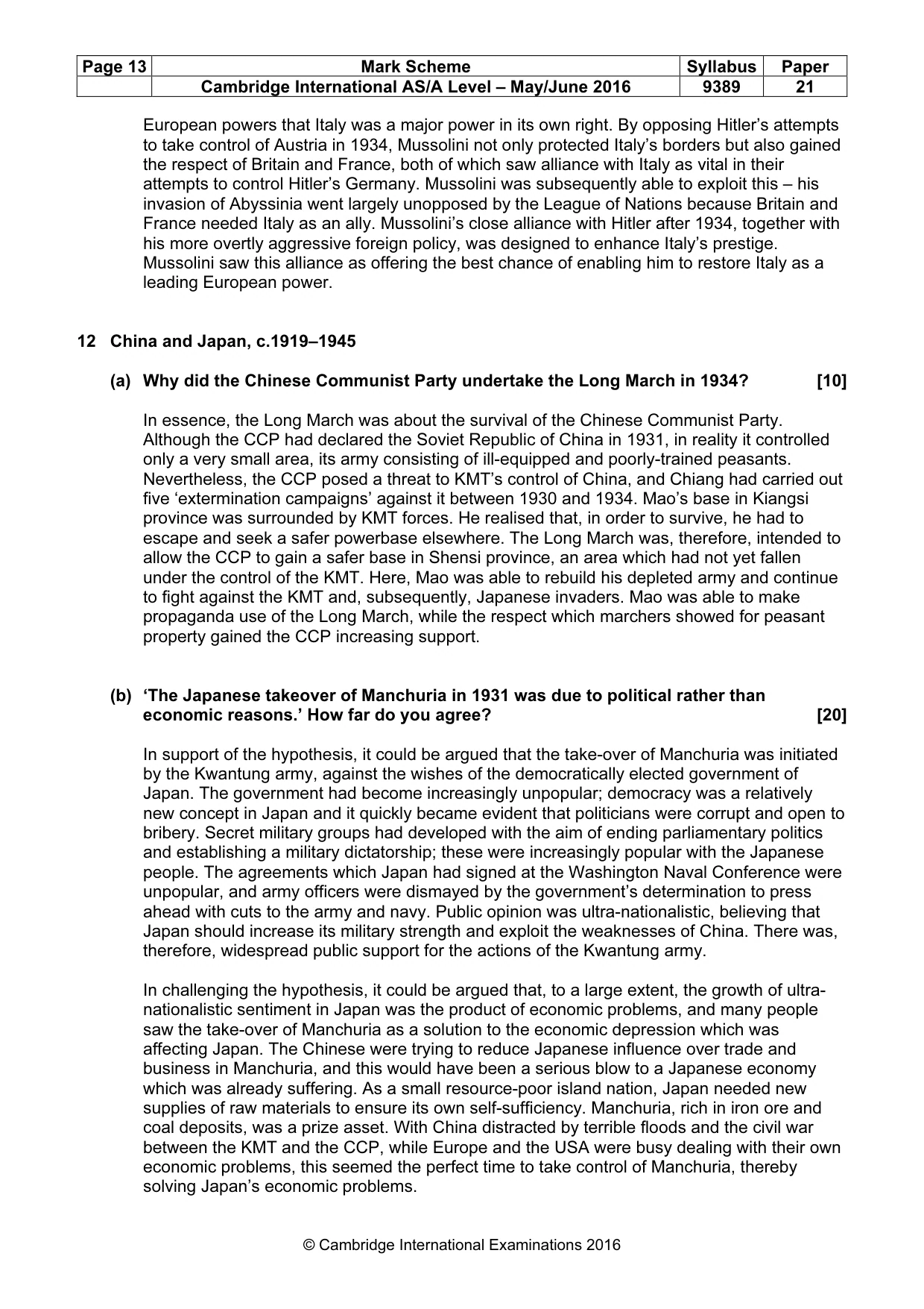 Mark scheme, page 13 of 13