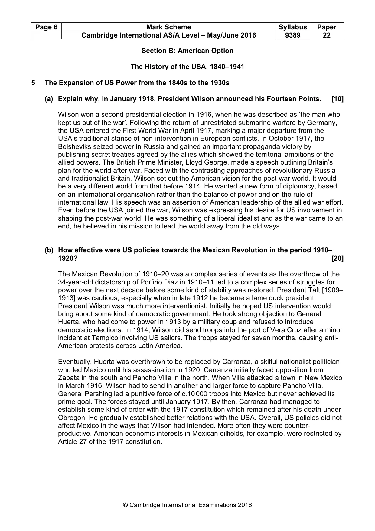 Mark scheme, page 6 of 13
