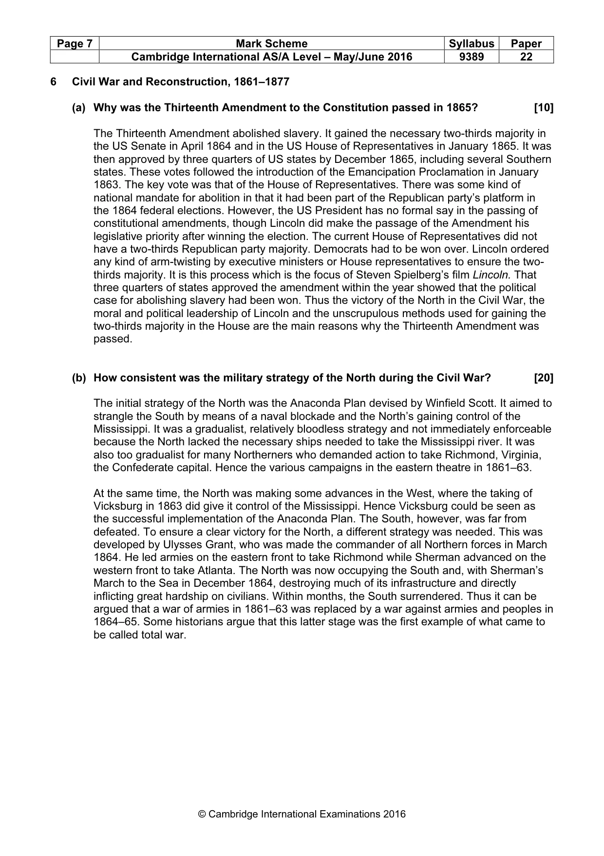 Mark scheme, page 7 of 13