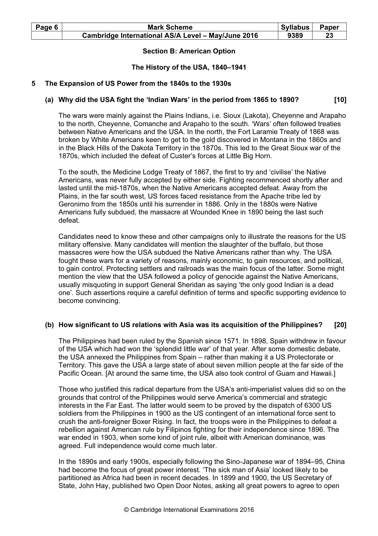 Mark scheme, page 6 of 14