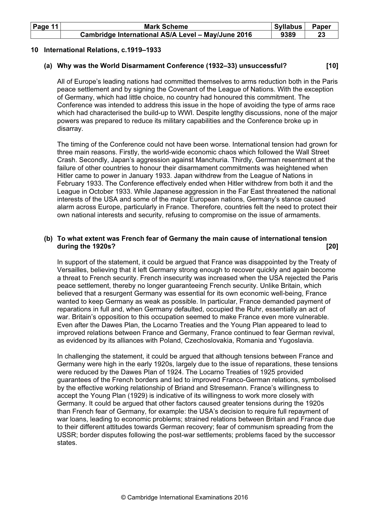 Mark scheme, page 11 of 14