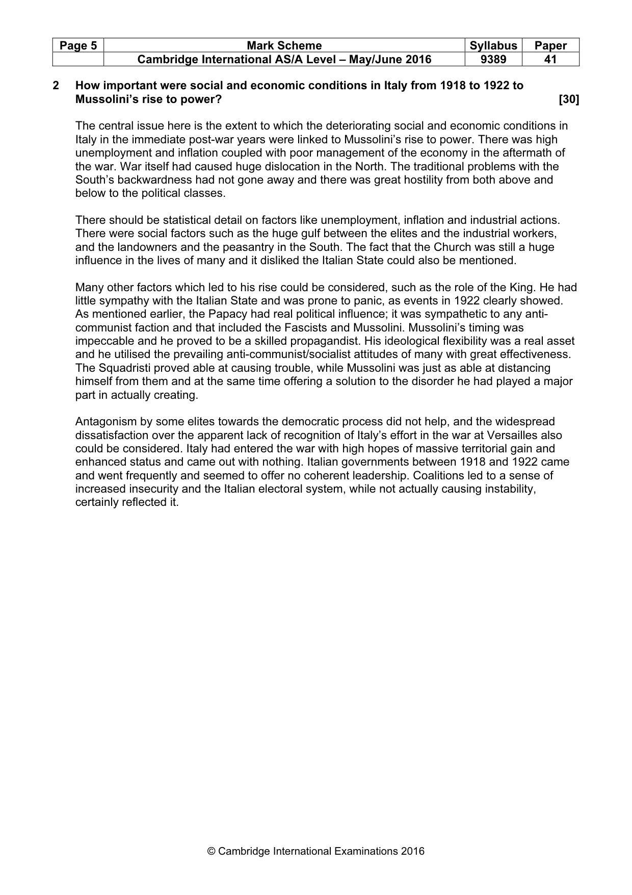 Mark scheme, page 5 of 15