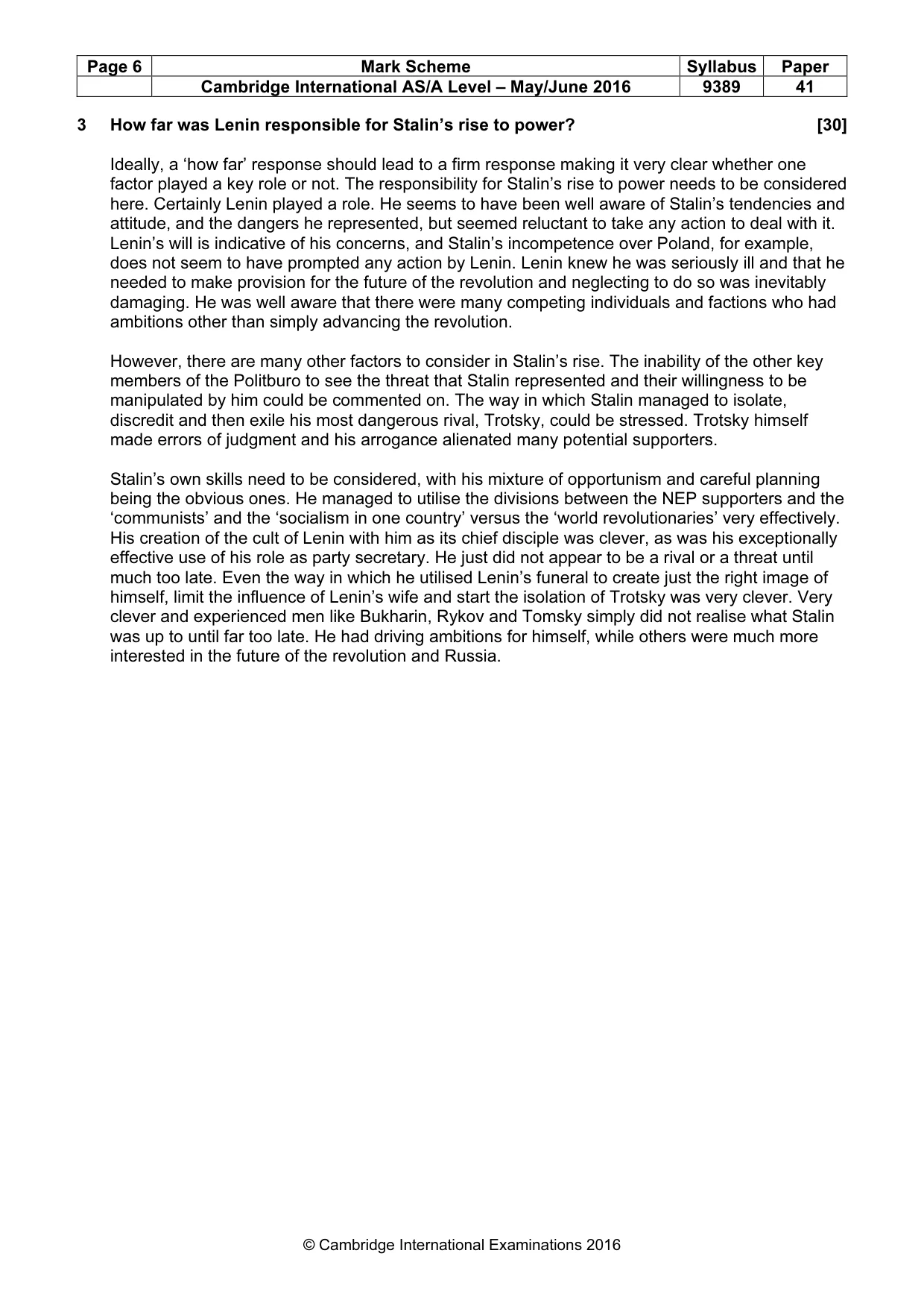 Mark scheme, page 6 of 15