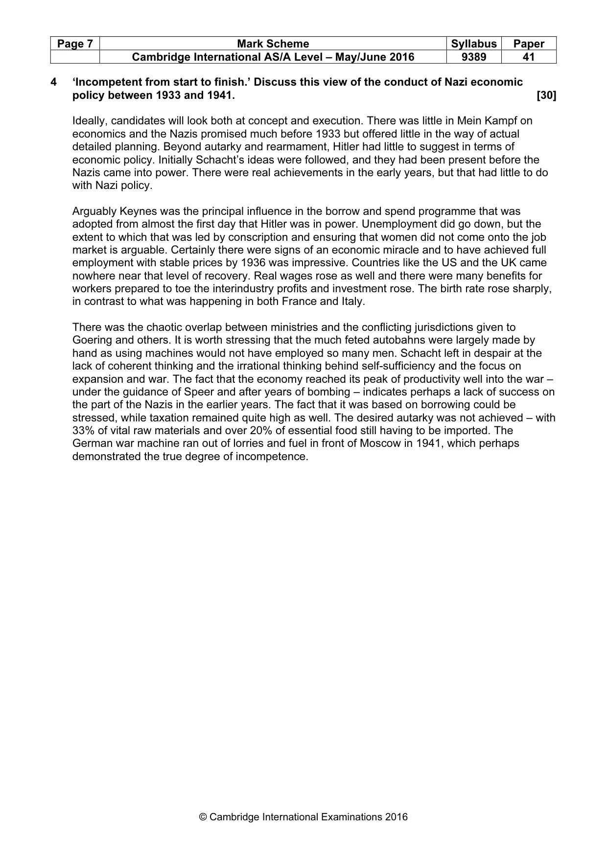 Mark scheme, page 7 of 15