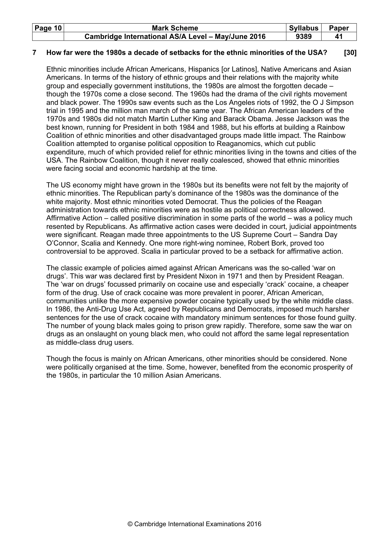 Mark scheme, page 10 of 15
