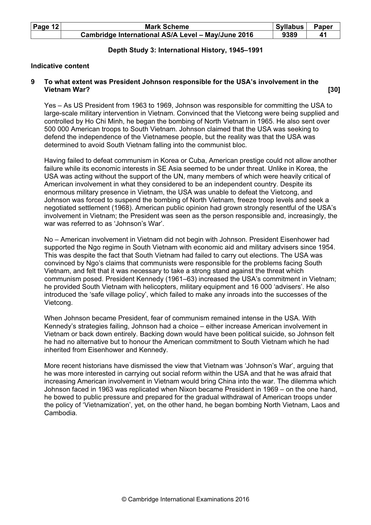 Mark scheme, page 12 of 15