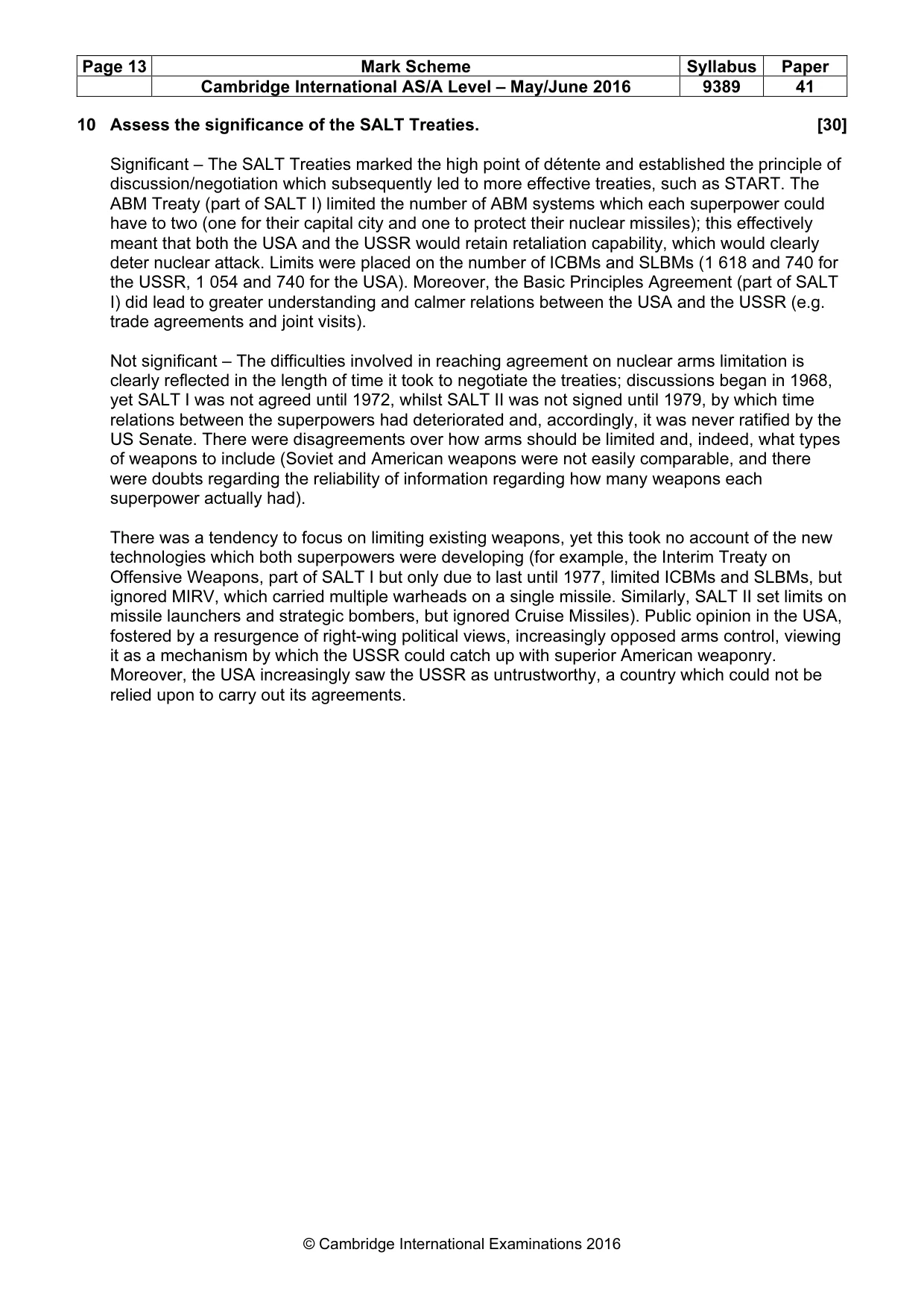 Mark scheme, page 13 of 15