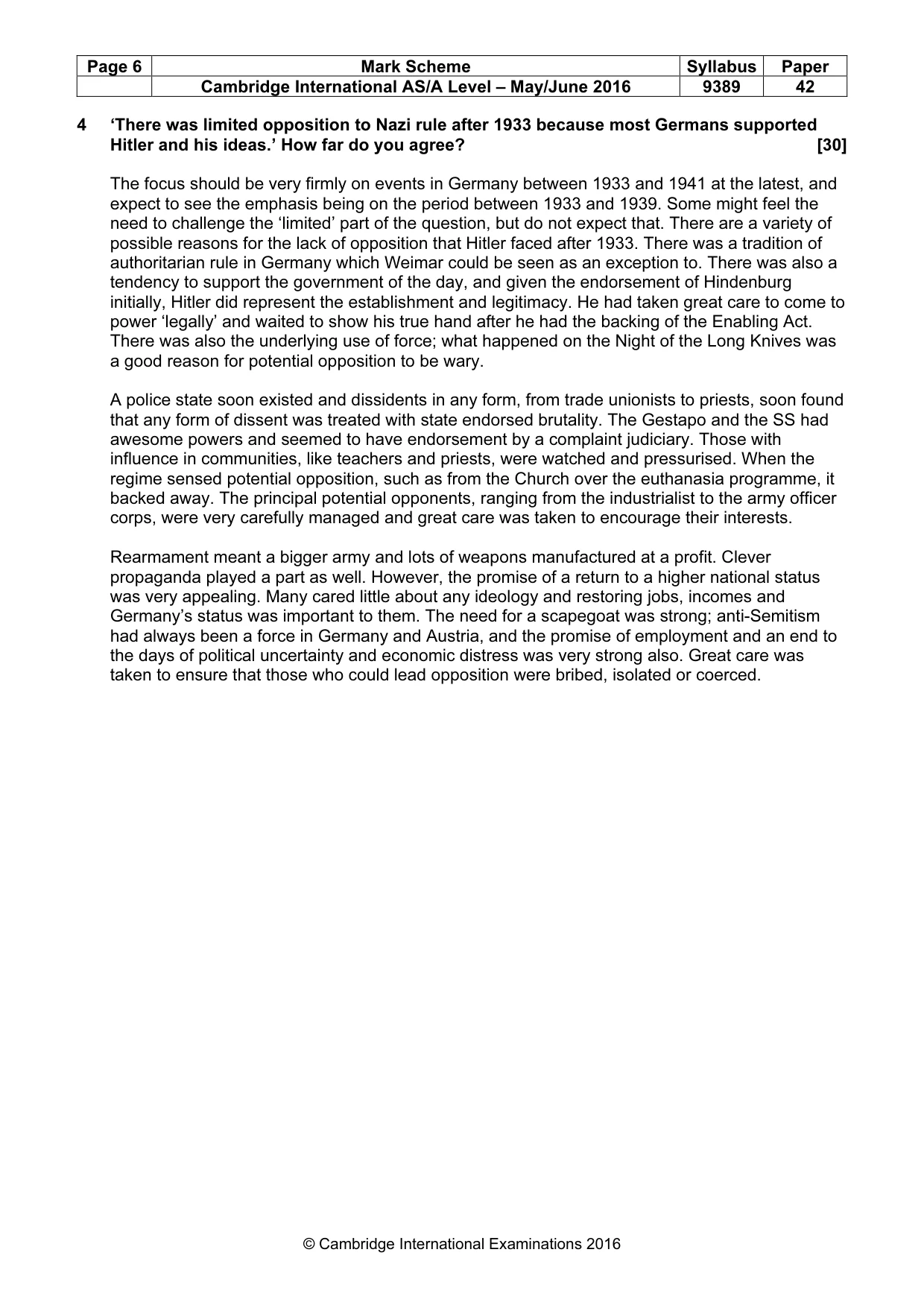 Mark scheme, page 6 of 14