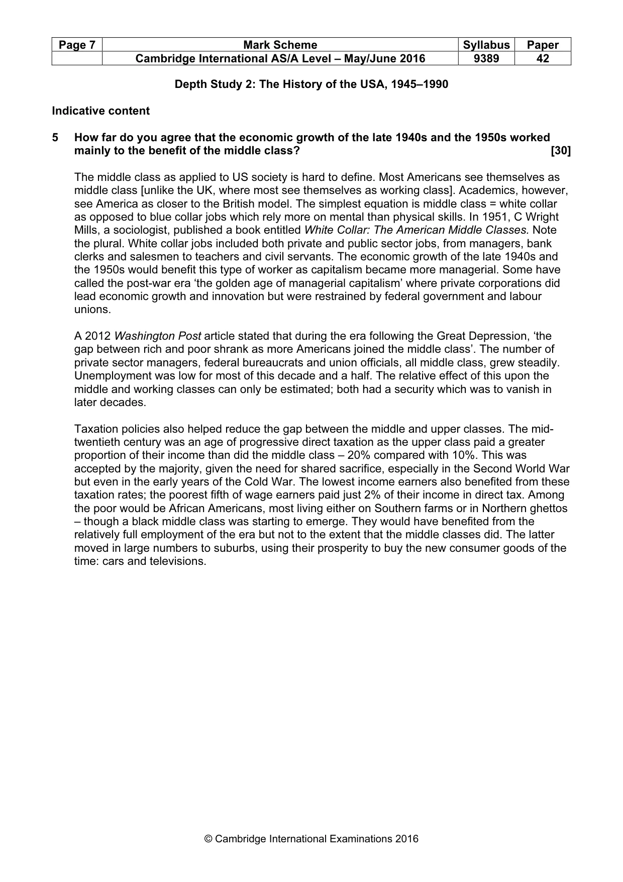 Mark scheme, page 7 of 14