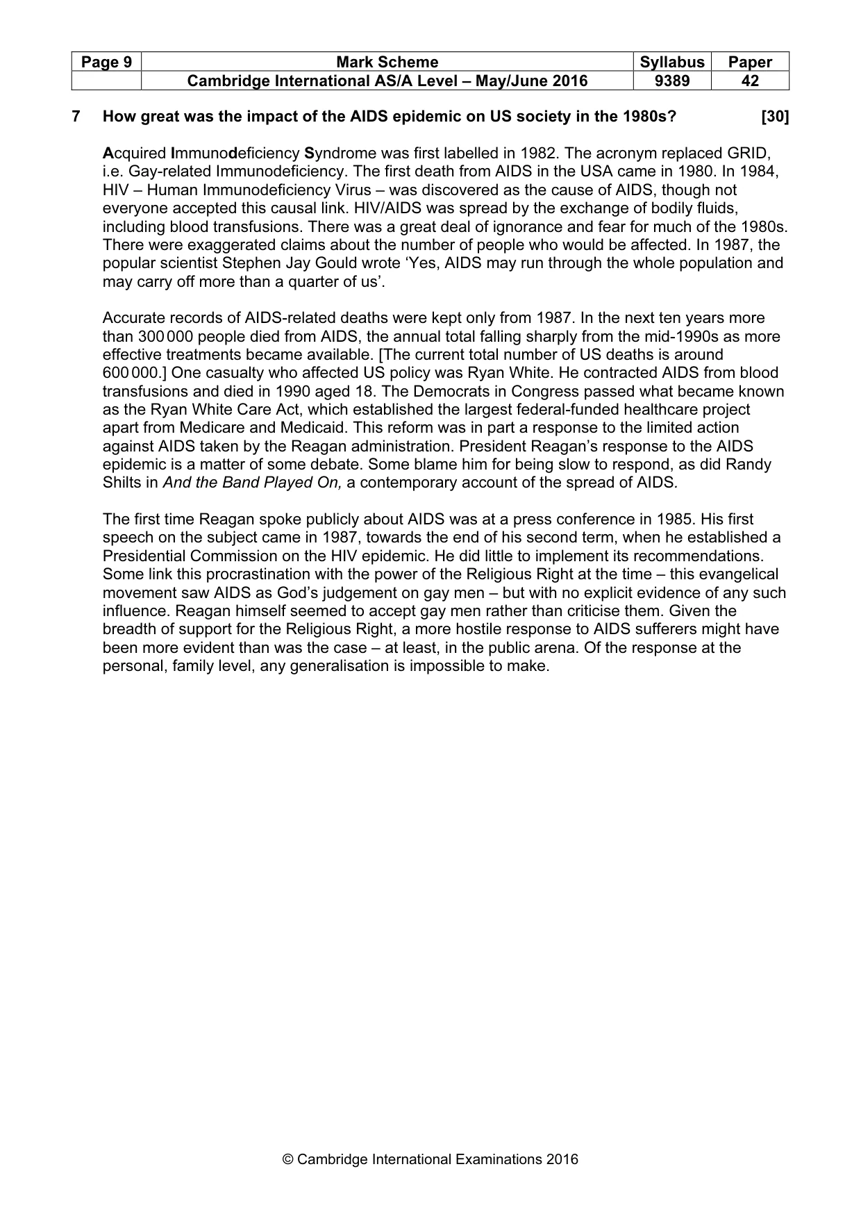 Mark scheme, page 9 of 14