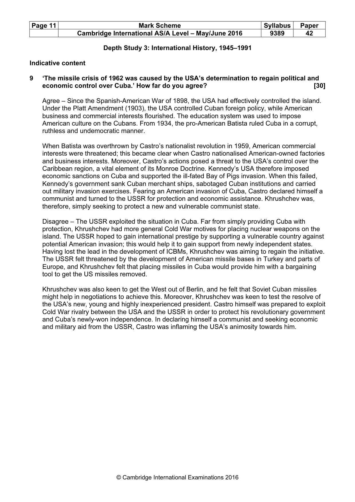 Mark scheme, page 11 of 14