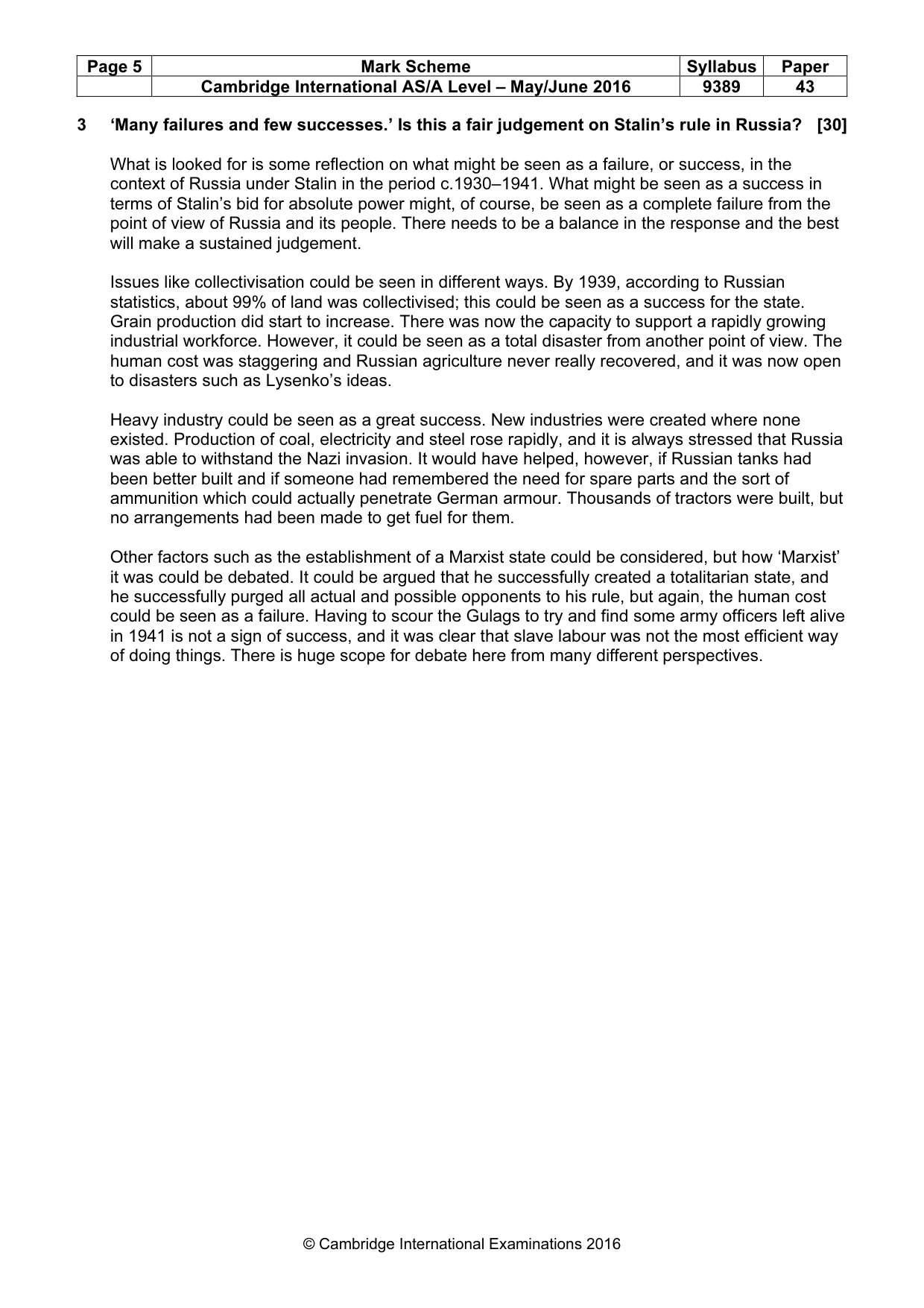 Mark scheme, page 5 of 14