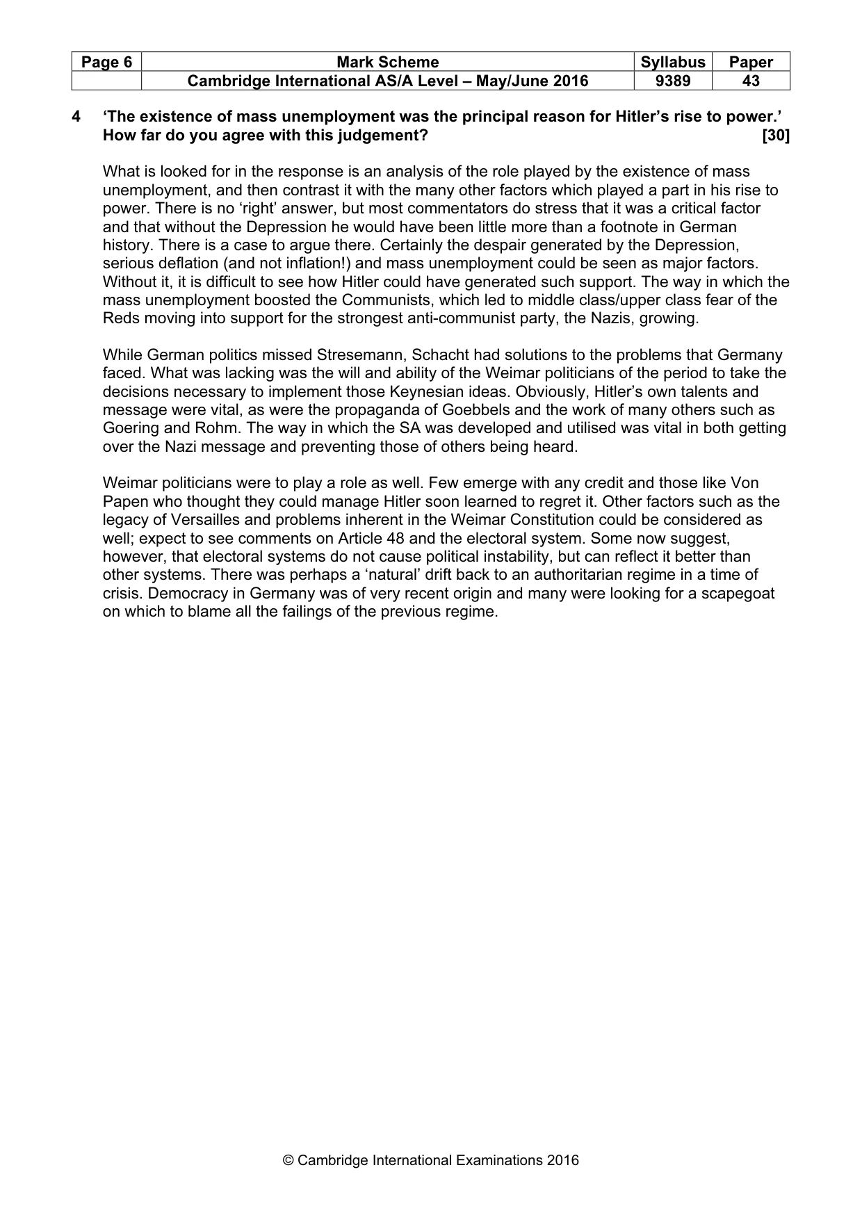 Mark scheme, page 6 of 14