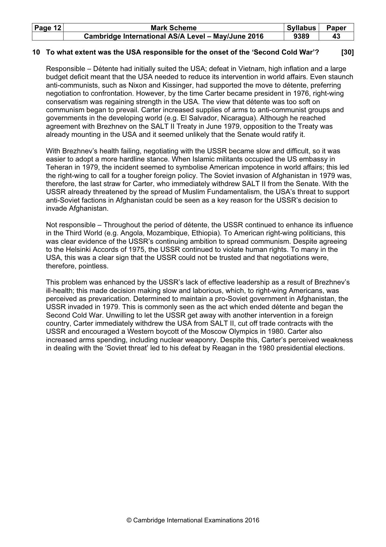 Mark scheme, page 12 of 14