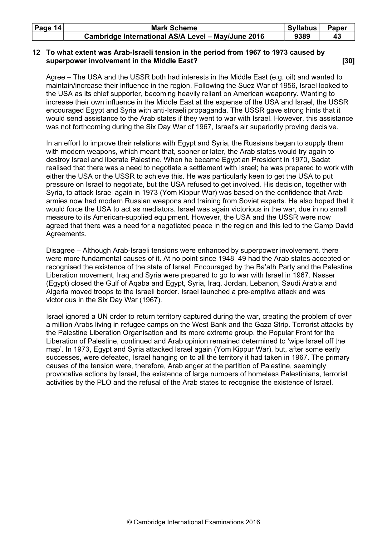 Mark scheme, page 14 of 14