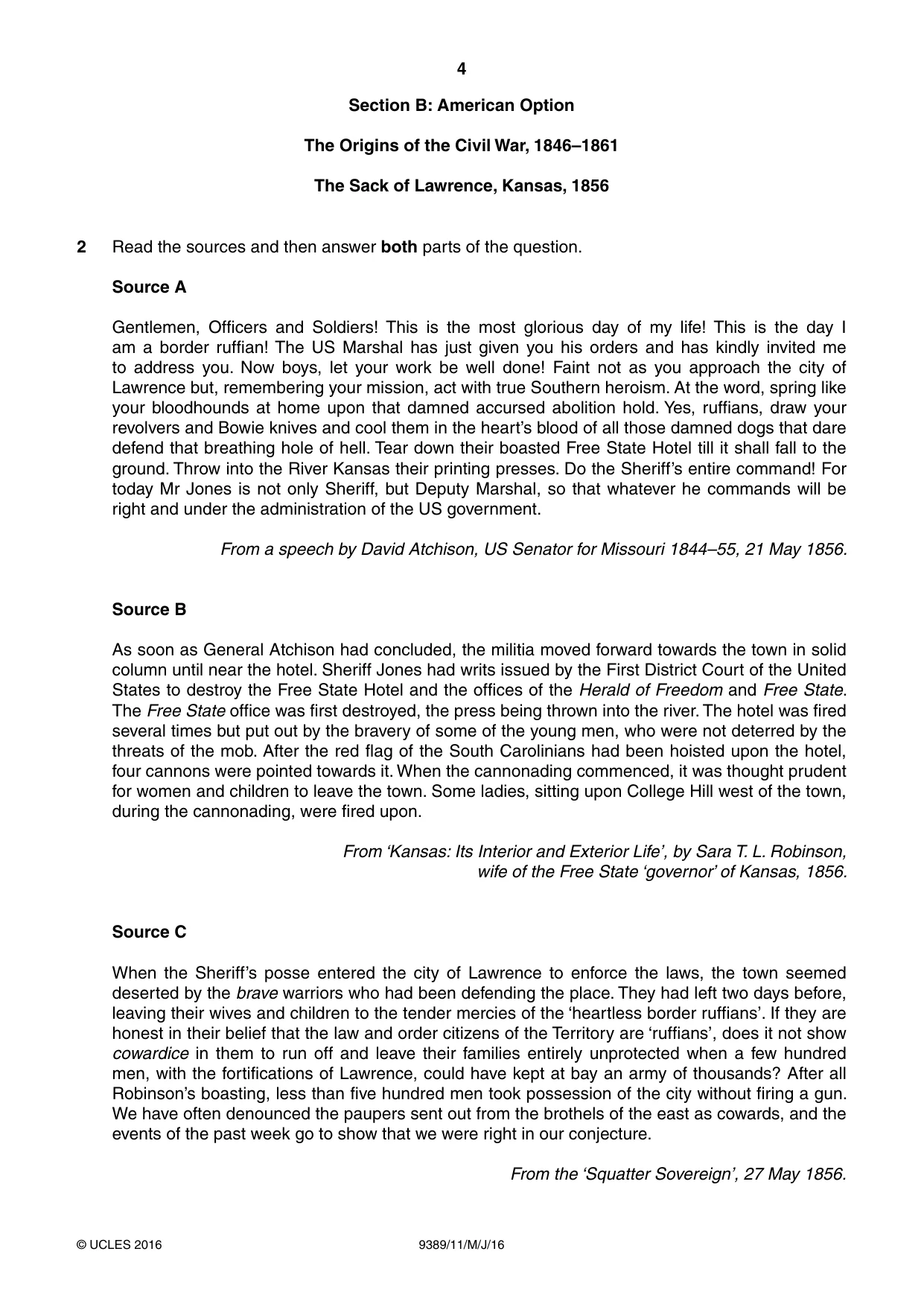 Cambridge A Level History 9389 2016 May/June Paper 1 · Variant 1 question paper, page 4 of 8