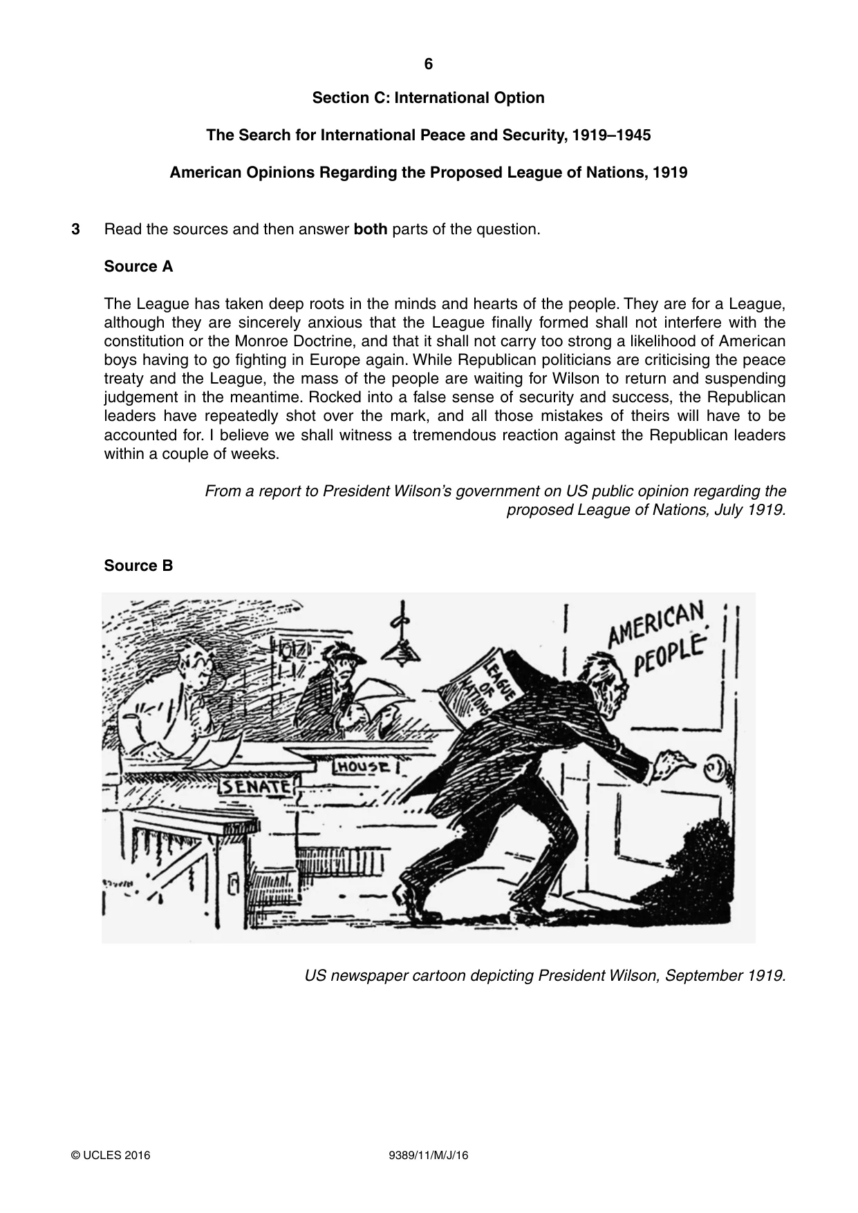 Cambridge A Level History 9389 2016 May/June Paper 1 · Variant 1 question paper, page 6 of 8