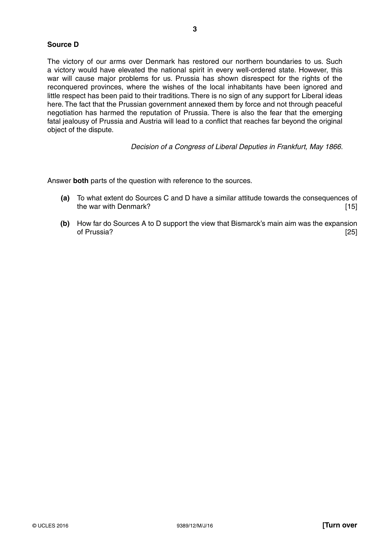 Cambridge A Level History 9389 2016 May/June Paper 1 · Variant 2 question paper, page 3 of 8