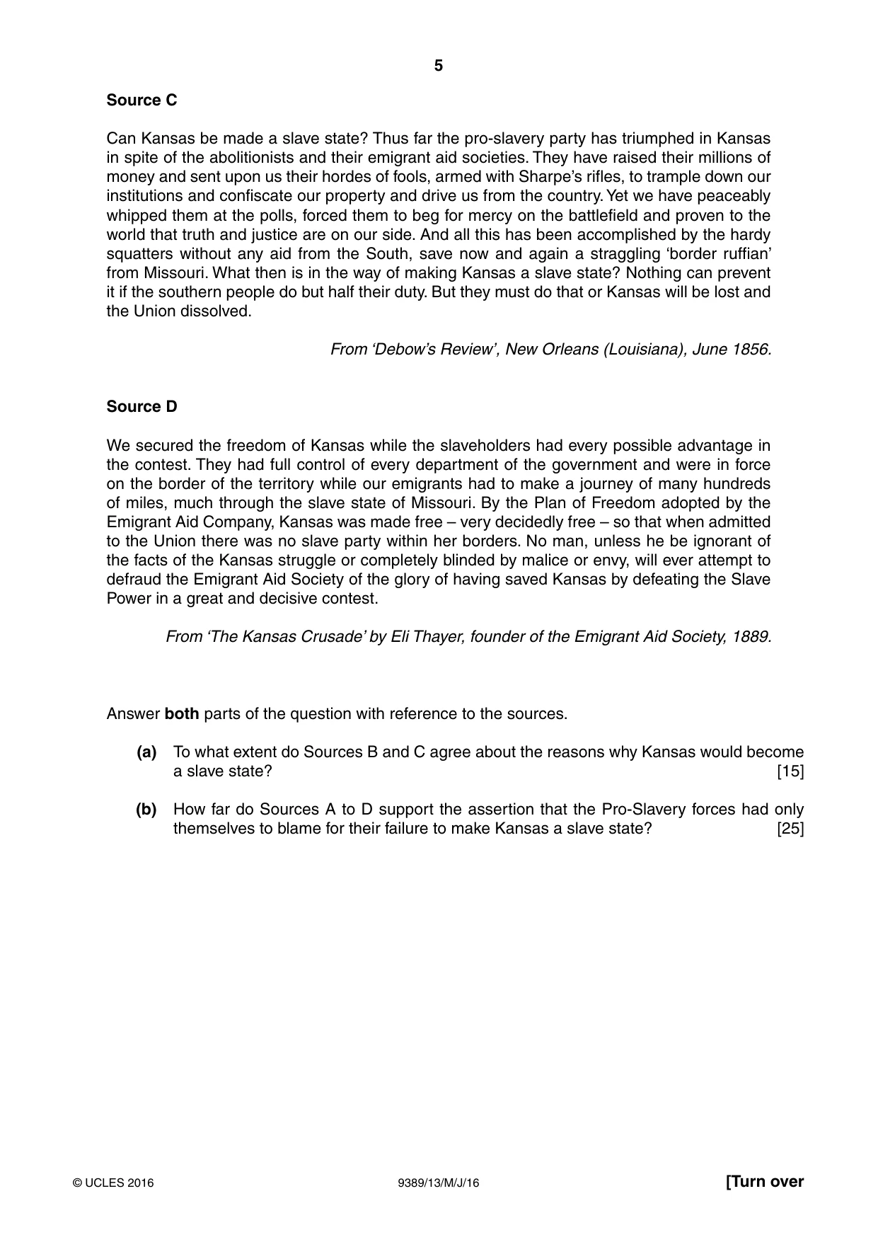 Cambridge A Level History 9389 2016 May/June Paper 1 · Variant 3 question paper, page 5 of 8