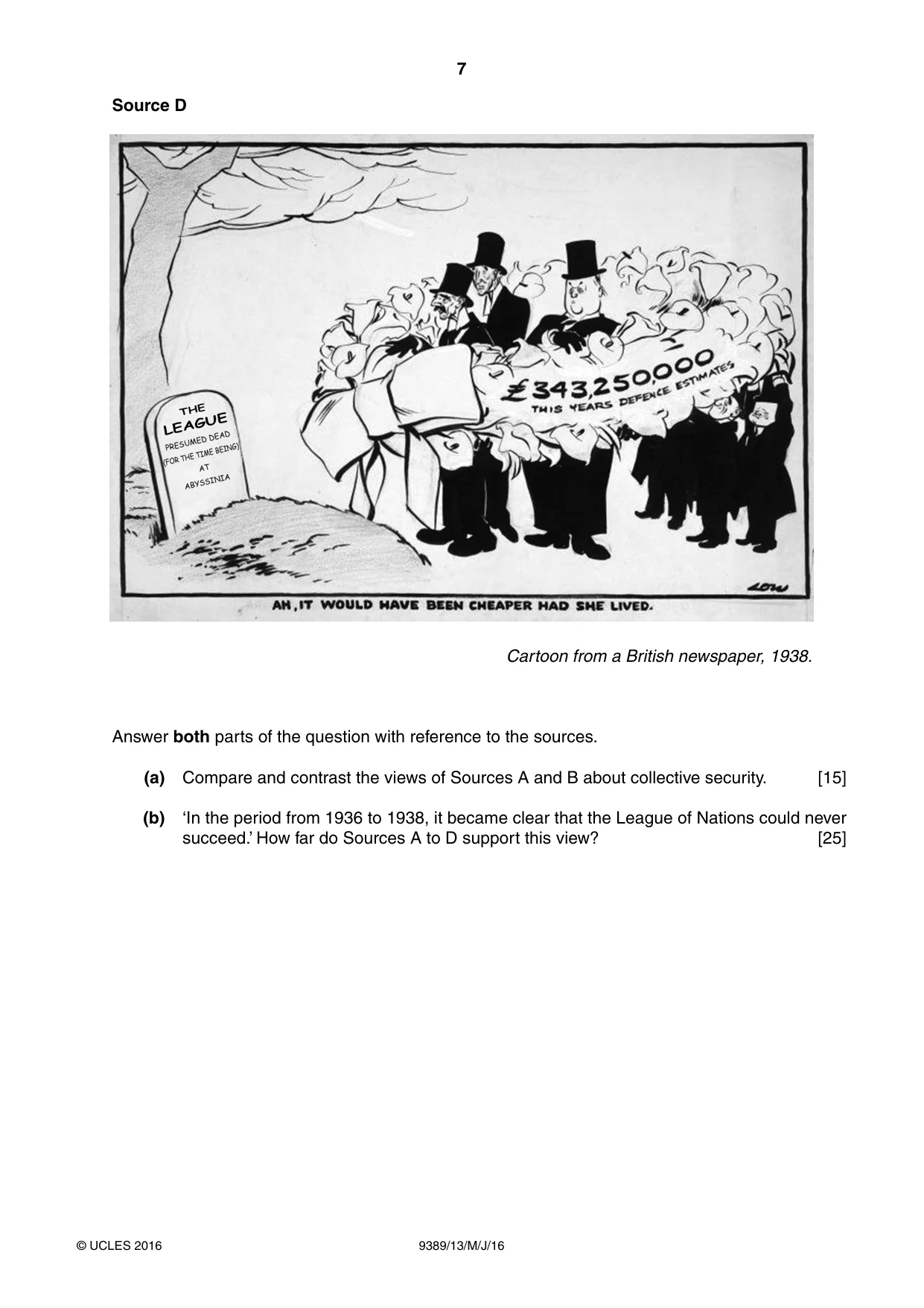 Cambridge A Level History 9389 2016 May/June Paper 1 · Variant 3 question paper, page 7 of 8