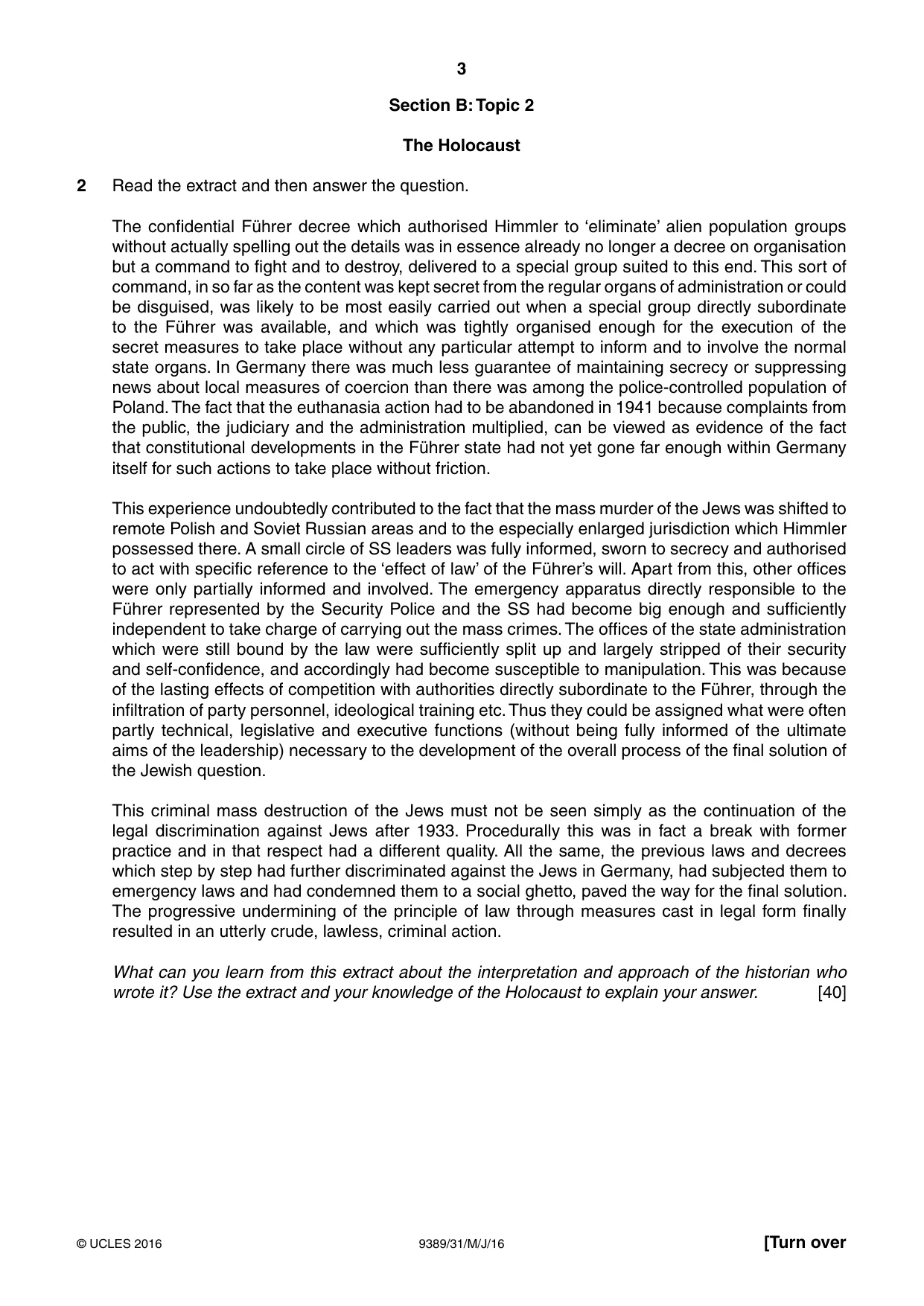 Cambridge A Level History 9389 2016 May/June Paper 3 · Variant 1 question paper, page 3 of 4