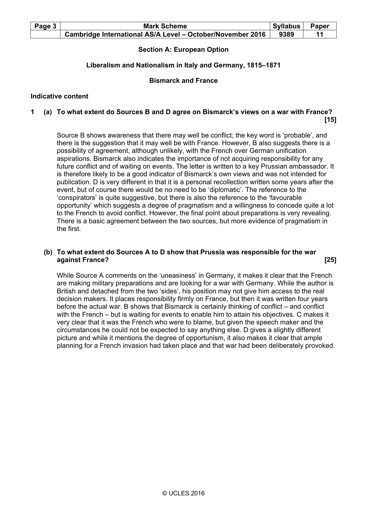 Mark scheme, page 3 of 9
