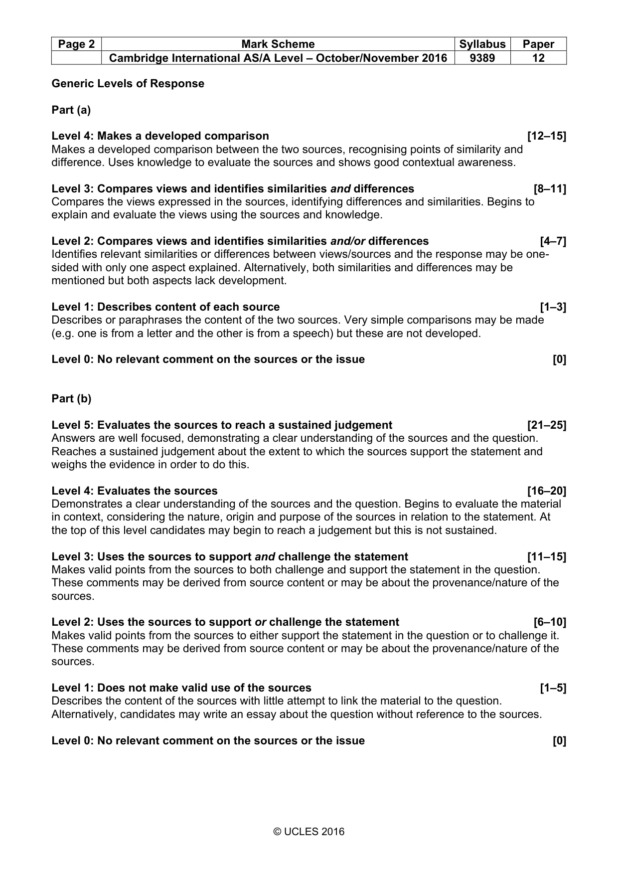 Mark scheme, page 2 of 9