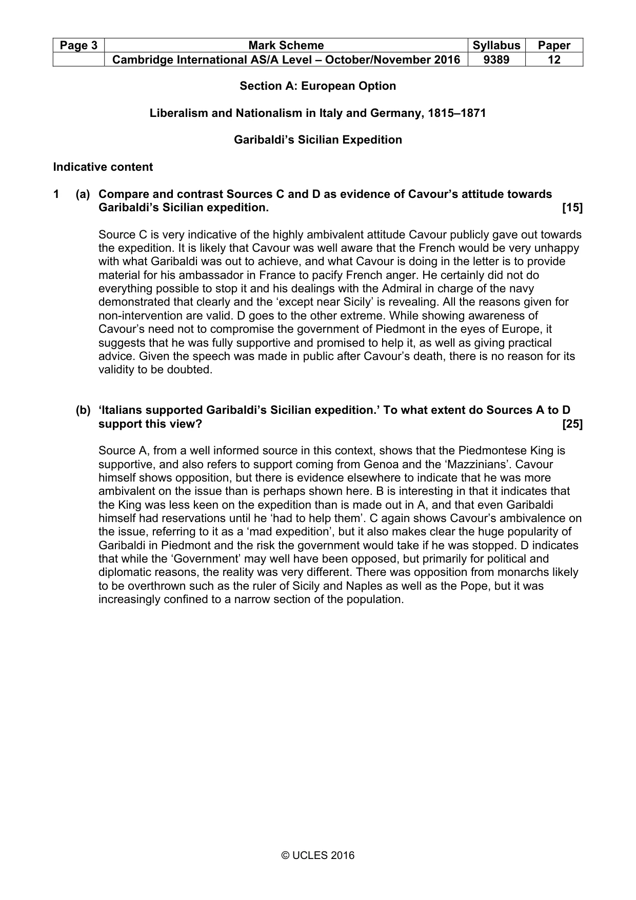 Mark scheme, page 3 of 9