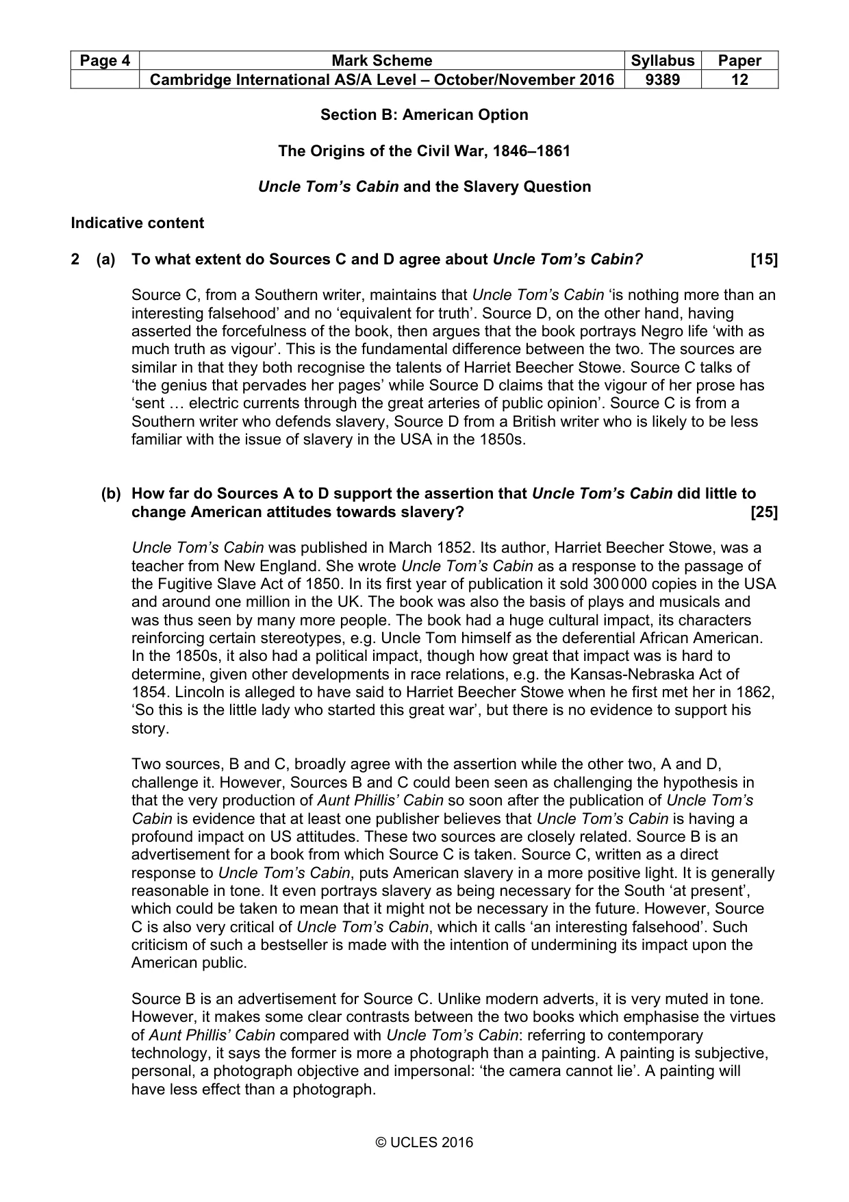 Mark scheme, page 4 of 9