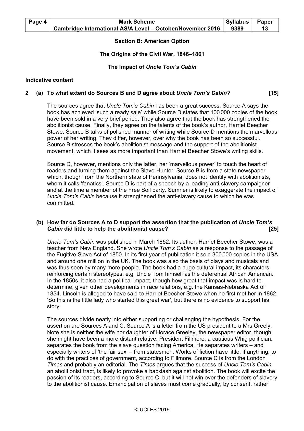 Mark scheme, page 4 of 8