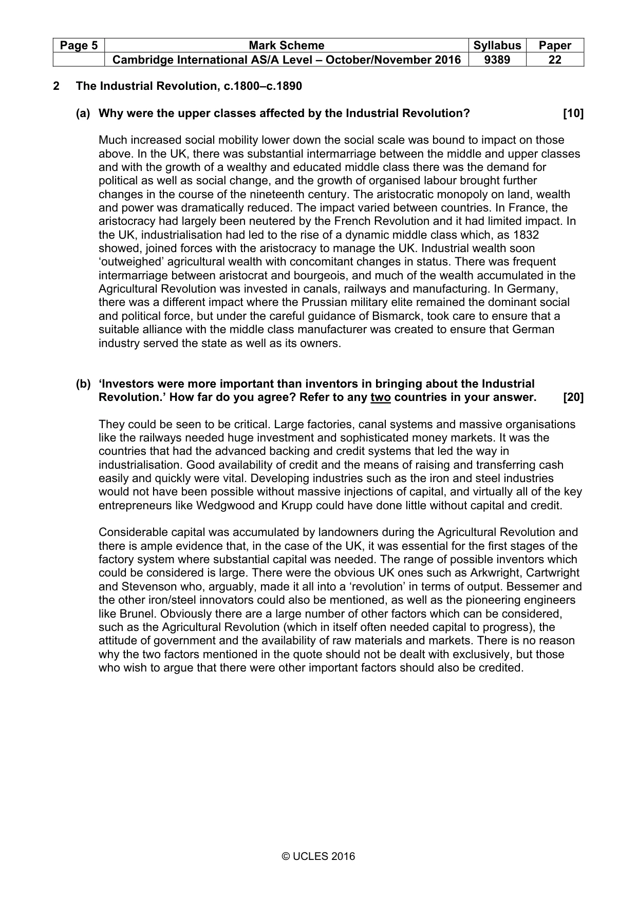 Mark scheme, page 5 of 15
