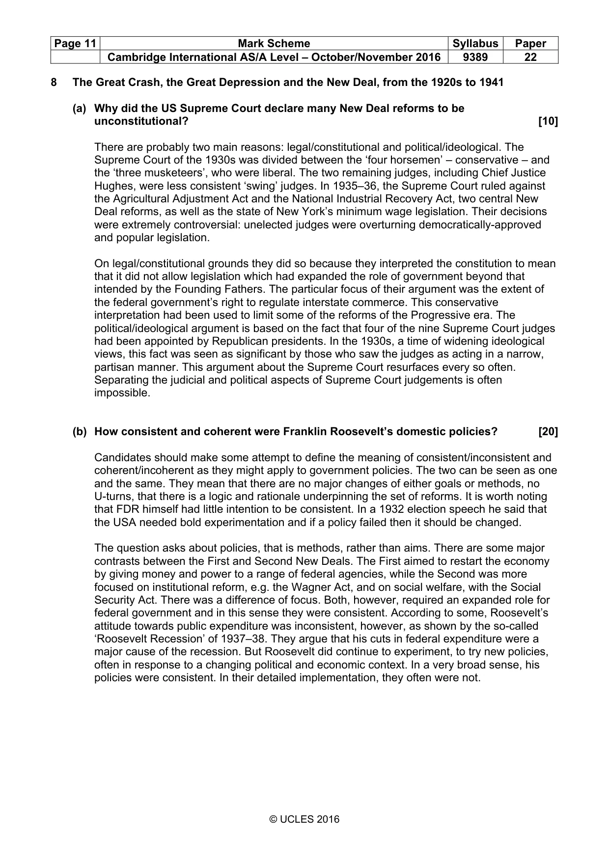 Mark scheme, page 11 of 15