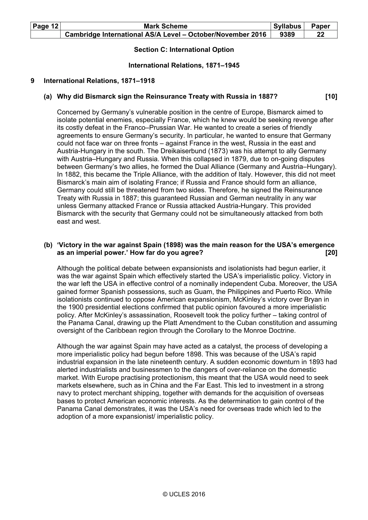 Mark scheme, page 12 of 15