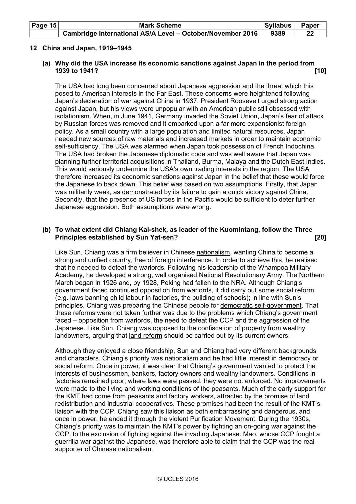 Mark scheme, page 15 of 15