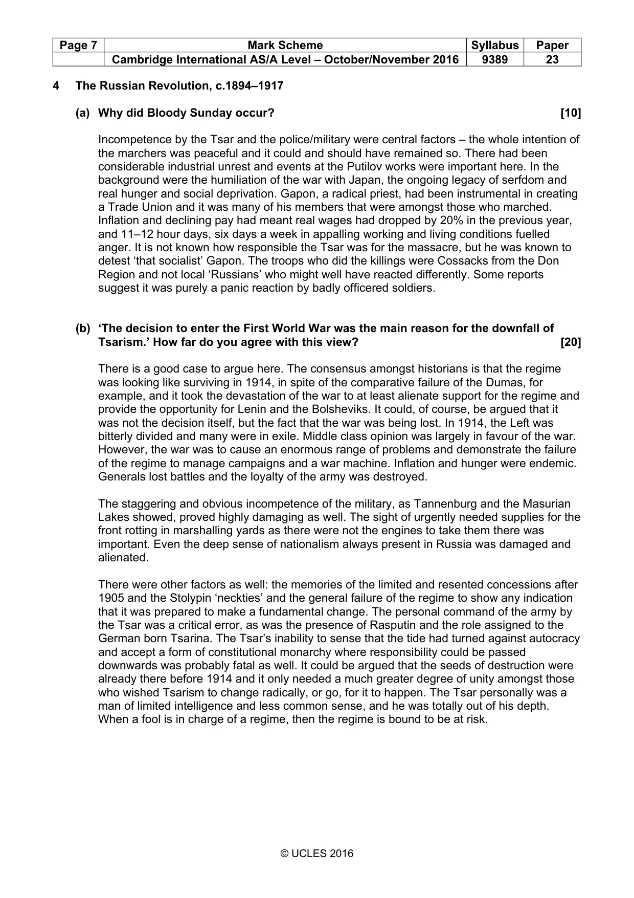 Mark scheme, page 7 of 15