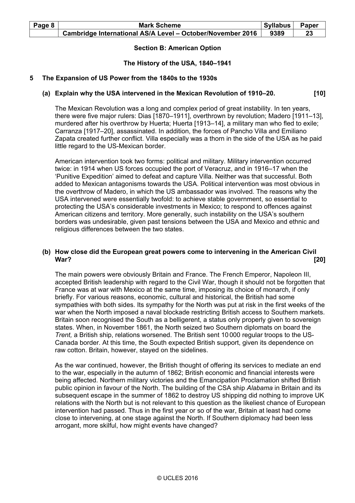Mark scheme, page 8 of 15