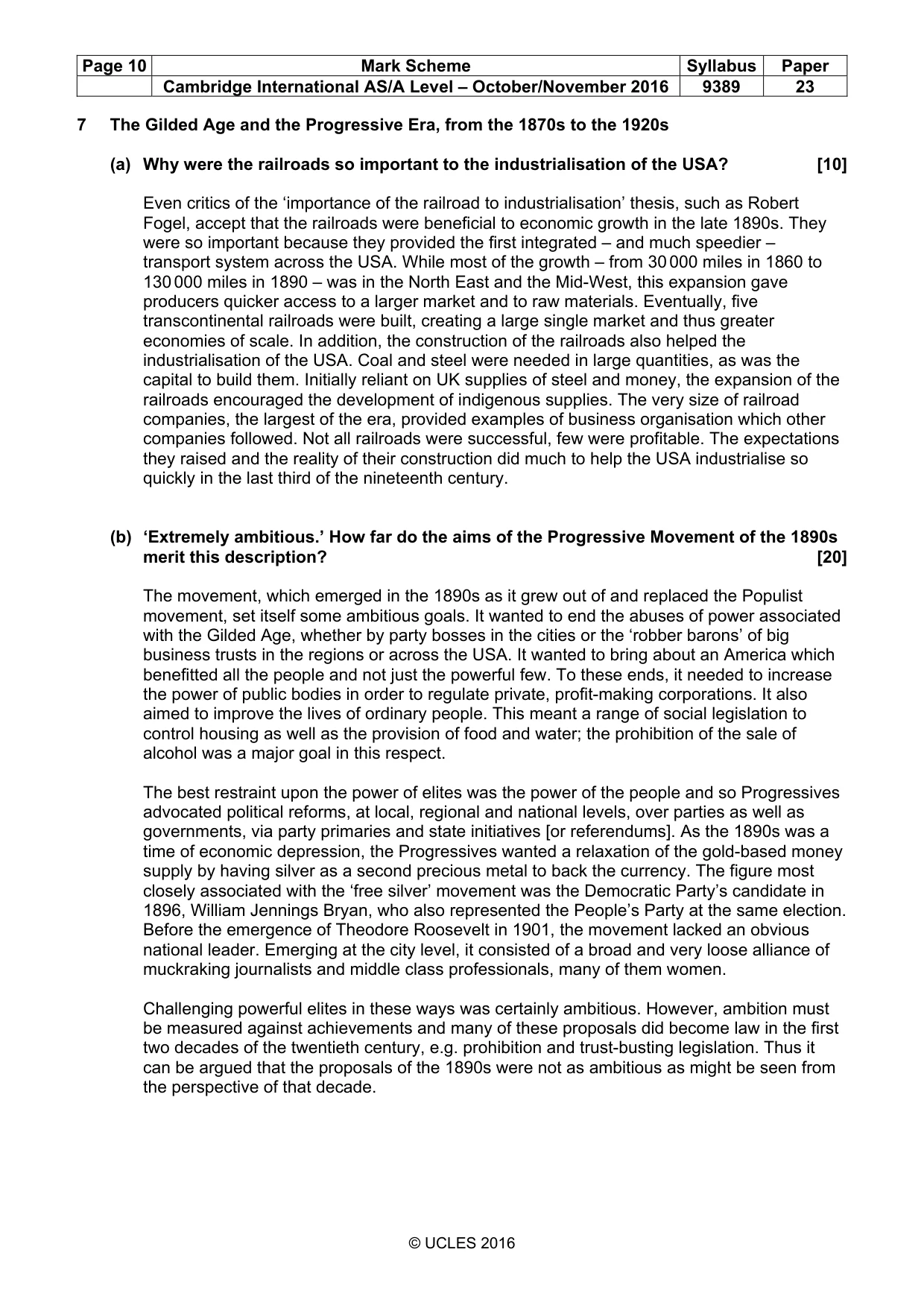 Mark scheme, page 10 of 15