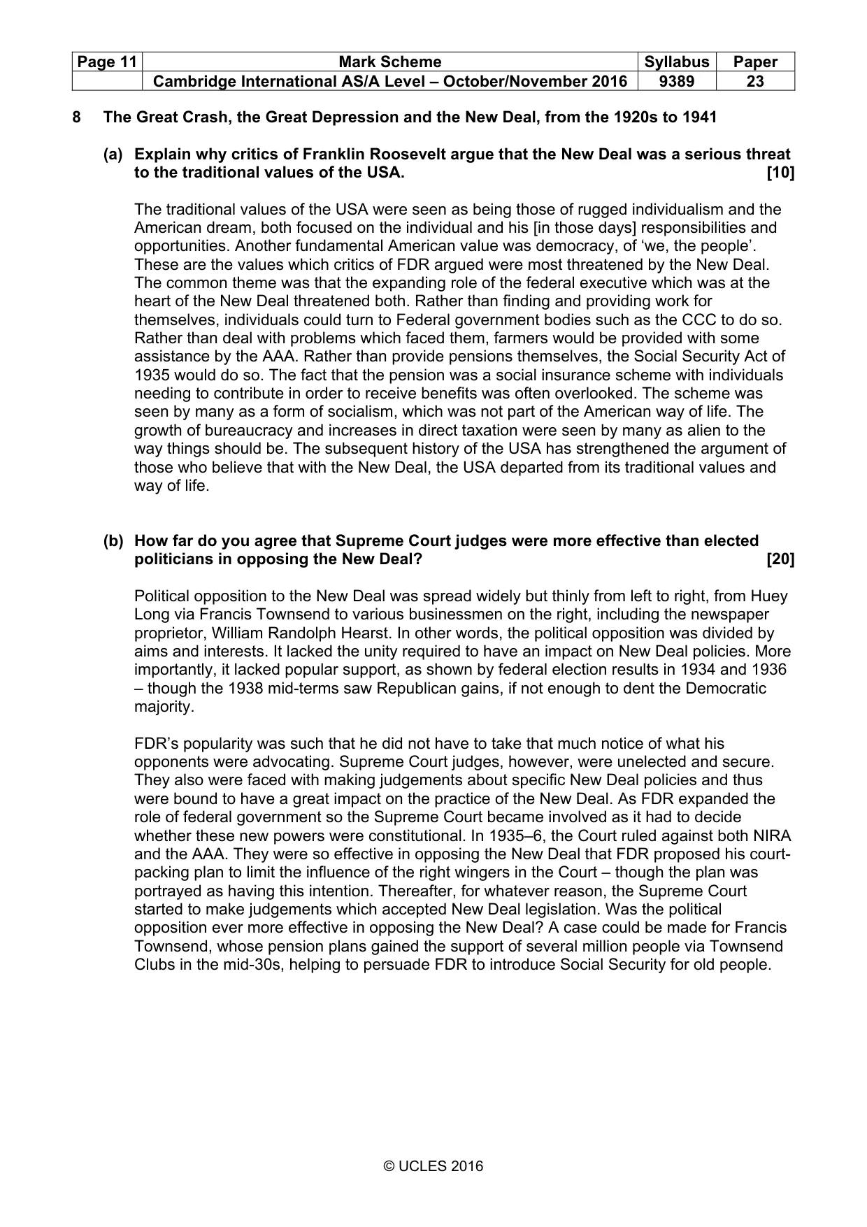 Mark scheme, page 11 of 15