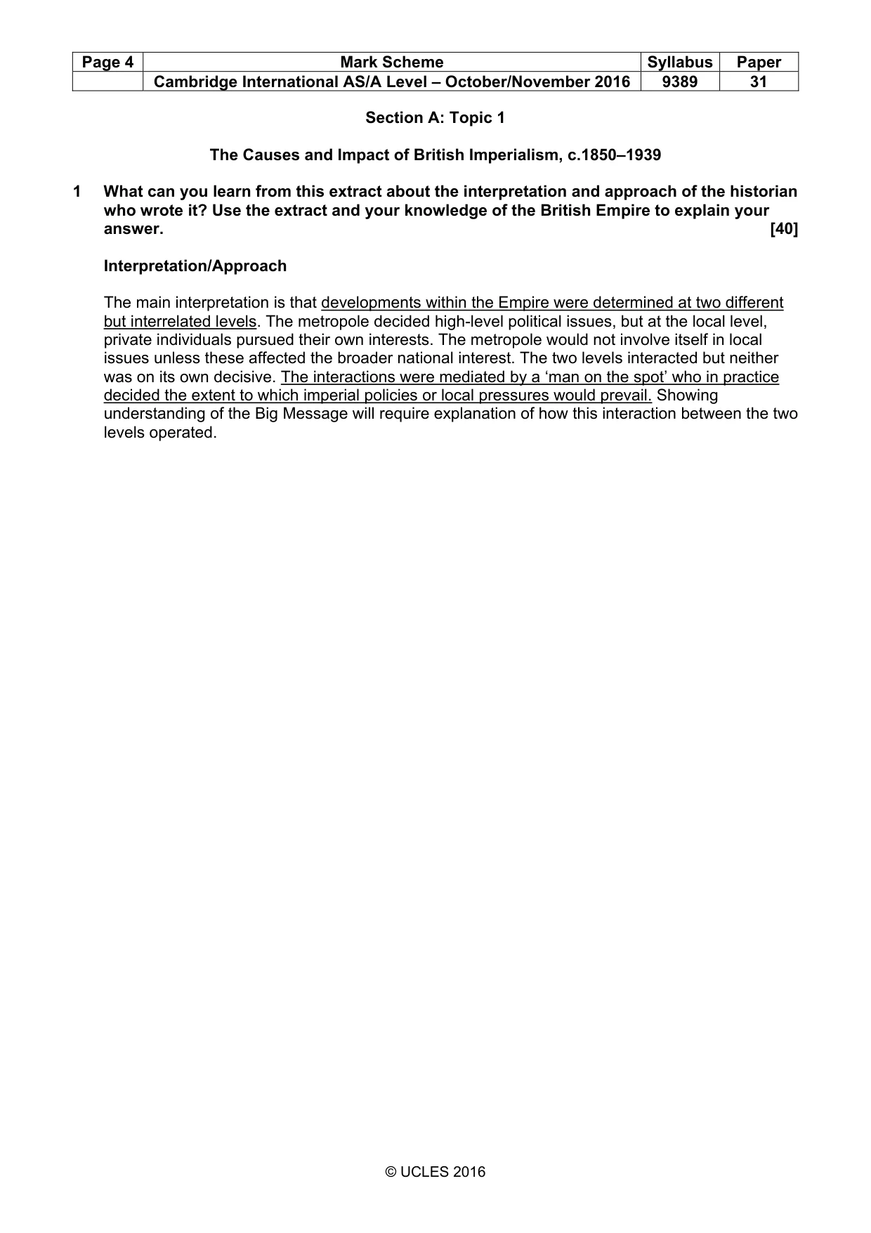 Mark scheme, page 4 of 6