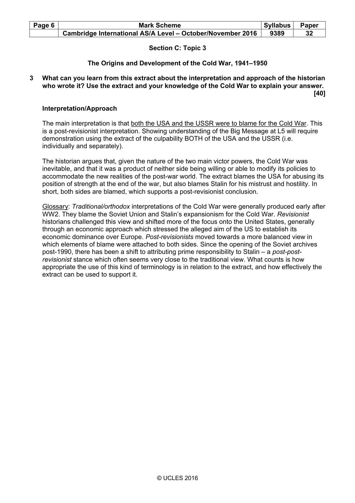 Mark scheme, page 6 of 6