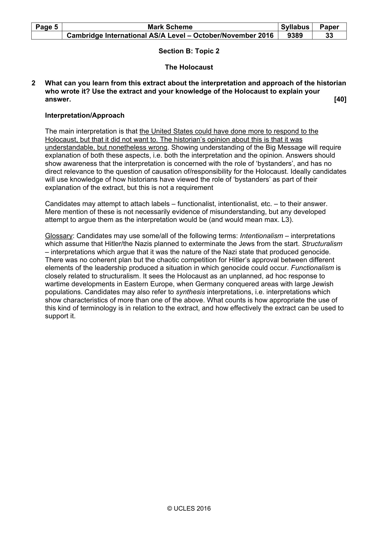 Mark scheme, page 5 of 6